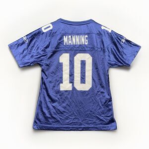 New York Giants Jersey Womens Medium M Blue NFL Eli Manning 10 Reebok On Field